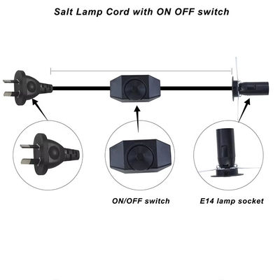 Adjustable Rotatable E14 Bulb Holder with AU Plug & Dimmer Switch for Home/Office Lighting, 110-250V IP20 (CE Certified)