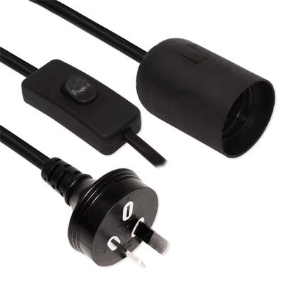 AU Plug to E27 Lamp Socket Converter , 303 Switch Bulb Adapter 250V 10A for Ceiling Fan/Light Fixture