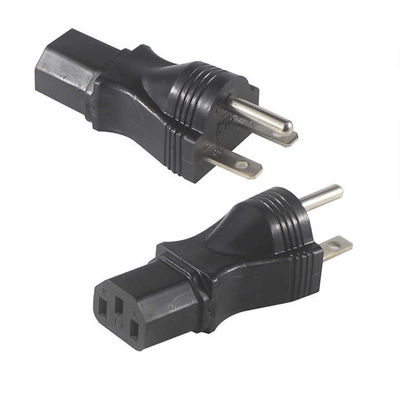 Industrial Grade NEMA 5-15P to IEC 320 C13 Power Adapter Plug for Server Rack/Data Center with 125V 15A High Current & Fireproof Housing (UL Standard Compliant)