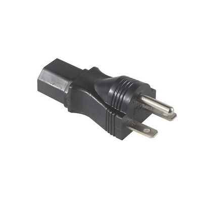 Industrial Grade NEMA 5-15P to IEC 320 C13 Power Adapter Plug for Server Rack/Data Center with 125V 15A High Current & Fireproof Housing (UL Standard Compliant)