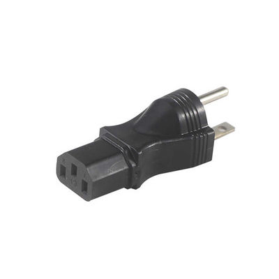 Industrial Grade NEMA 5-15P to IEC 320 C13 Power Adapter Plug for Server Rack/Data Center with 125V 15A High Current & Fireproof Housing (UL Standard Compliant)