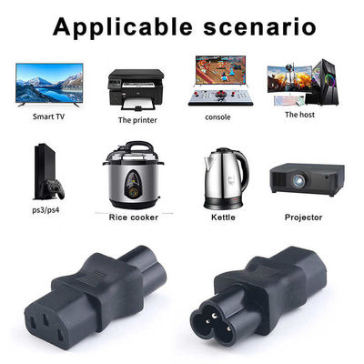 C13 to C6 Power Plug Adapter 10A 250V for Data Center Equipment