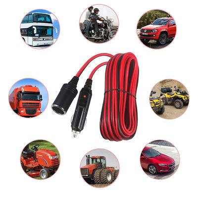 12V 24V Car Cigarette Lighter Extension Cable Male to Female