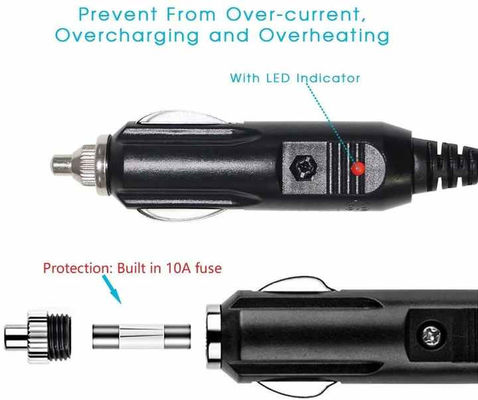 Universal Car Cigar Lighter to OBD2 Cable 12V-24V 16ft