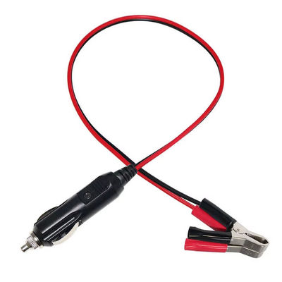 12V/24V Cigarette Lighter to Battery Clips Adapter Cable 15A