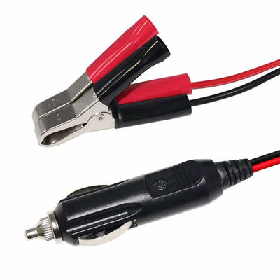 12V/24V Cigarette Lighter to Battery Clips Adapter Cable 15A