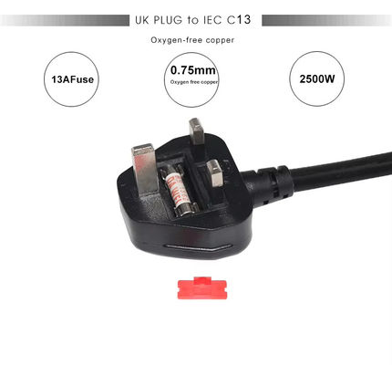 UK to C7 Power Cord Cable 1.5M  250V 2.5A 18AWG Flexible PVC  for Nintendo Switch/Speakers/Laptop Power Supply Adapter