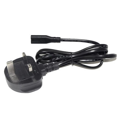 UK to C7 Power Cord Cable 1.5M  250V 2.5A 18AWG Flexible PVC  for Nintendo Switch/Speakers/Laptop Power Supply Adapter