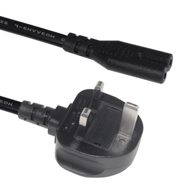 UK to C7 Power Cord Cable 1.5M  250V 2.5A 18AWG Flexible PVC  for Nintendo Switch/Speakers/Laptop Power Supply Adapter