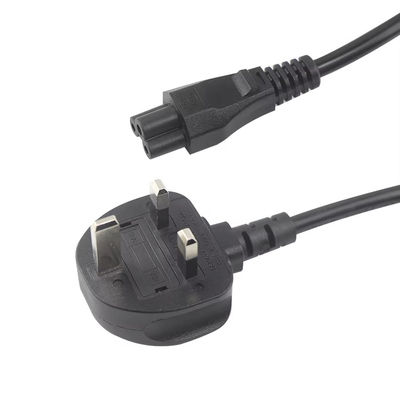 Safety-Certified 250V 5A UK to C5 Power Cord for Laptops & Monitors Home Office with 18AWG 1.2M Tangle-Free Flexible Cable