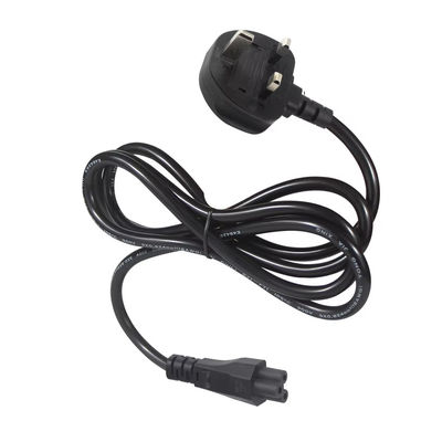 Safety-Certified 250V 5A UK to C5 Power Cord for Laptops & Monitors Home Office with 18AWG 1.2M Tangle-Free Flexible Cable