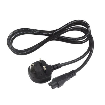 UK 3-Pin Plug to C5 Power Cord 250V 5A for Laptops Monitors