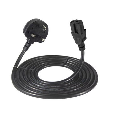 UK C15 Power Cord 3-Pin Plug to IEC C15 Cable for Industrial Appliances