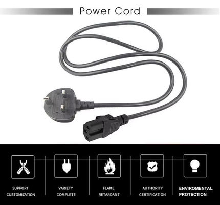 UK Standard C15 Power Cord Heavy Duty Kettle Lead 3-Pin Plug to IEC C15 Cable for Water Boiler Coffee Machine with Options