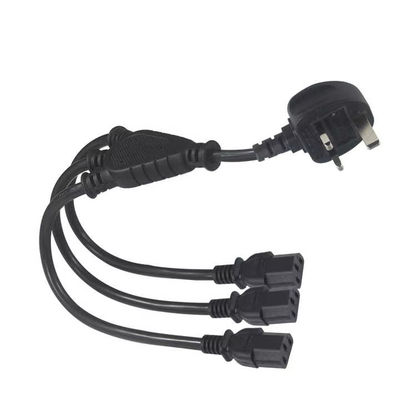 UK Plug to Multi C13 Power Cord 1.8M  250V 13A 16AWG PDU Cable  for Server Rack/UPS/Data Center (BS1363/IEC 60320/RoHS)