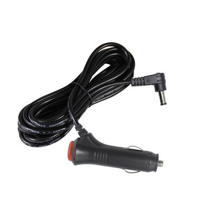 12V/24V Angled Car Charger with On-Off Switch - 90 Degree DC Power Cord for Car Electronics & USB Device Charging