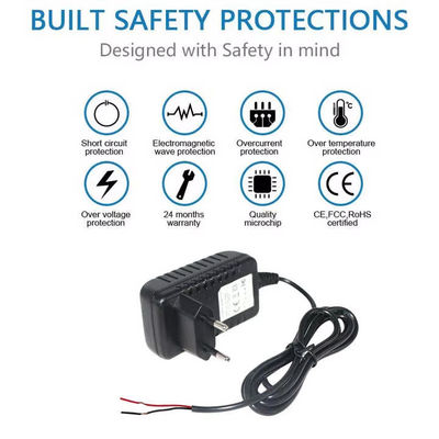 EU Power Cord with Bare Wire End – 2 Pin European Plug to Open Wire AC Cable for DIY, LED, Power Supply