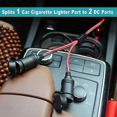 12V 24V Dual Socket Car Cigarette Lighter Splitter Adapter Extension for SUV Truck Van Power Supply Charger Power Expansion