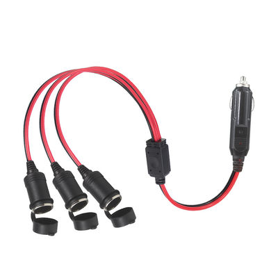 Triple Socket Car Cigarette Lighter Splitter Adapter with Switches for 12V/24V Vehicle Charger Power Expansion