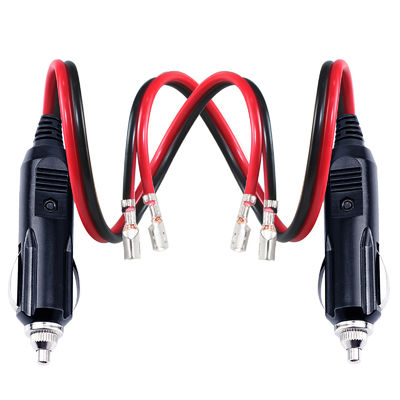 12V Car Lighter Plug to Faston 850 Terminal Connector Cable for Power Supply DIY Applications