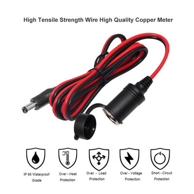 Cigarette Lighter Socket to DC Plug Power Cable for 12V 24V Power Supply DIY Devices and Vehicle Equipment
