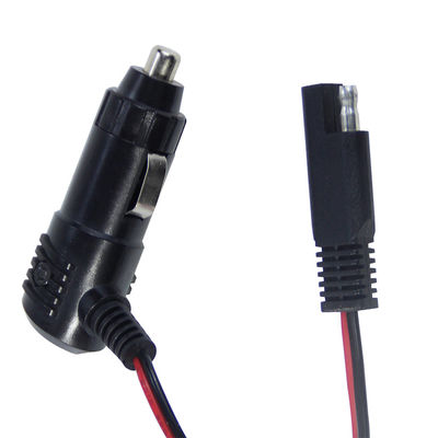 12V Cigarette Lighter Plug with Switch to SAE Connector Power Cable for Solar Panel Battery Charger and Motorcycle Use