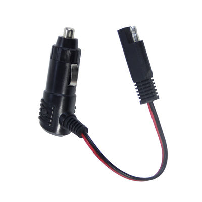 12V Cigarette Lighter Plug with Switch to SAE Connector Power Cable for Solar Panel Battery Charger and Motorcycle Use