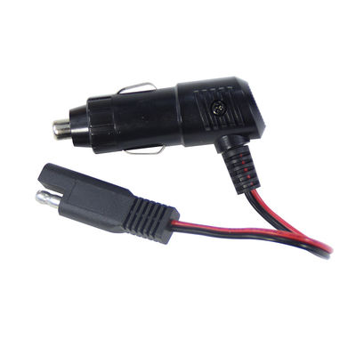 12V Cigarette Lighter Plug with Switch to SAE Connector Power Cable for Solar Panel Battery Charger and Motorcycle Use