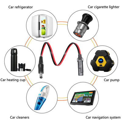 SAE to DC Plug Power Adapter Cable for 12V Solar Panel Battery Pack Motorcycle and DIY Electronics