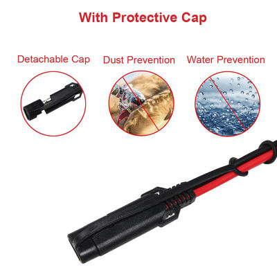 SAE to Cigarette Lighter Socket Adapter Cable for 12V Car Accessories Power Supply Solar Panel Inverter Use