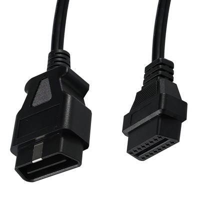 OBD-II Male to Female Extension Cable with 16-Pin Connectors for Car Diagnostic Scanner GPS Tracker Installation