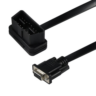 OBD-II to DB9 Diagnostic Adapter Cable with 16-Pin Male to 9-Pin Serial Connector for Vehicle Scan Tool Interface