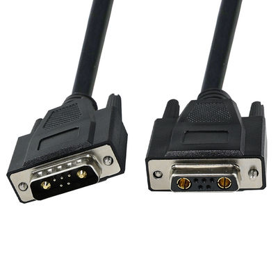 D-Sub Mixed Contact Connector with Power and Signal Pins for Industrial Automation Equipment Communication Interface