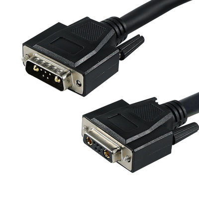D-Sub Mixed Contact Connector with Power and Signal Pins for Industrial Automation Equipment Communication Interface