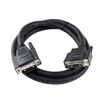 D-Sub Mixed Contact Connector with Power and Signal Pins for Industrial Automation Equipment Communication Interface