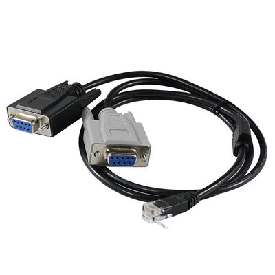 RJ45 to Dual DB9 Male Serial Converter Cable for Console Server Splitter Communication Device