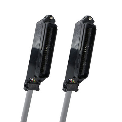 Right Angle 50-Pin Male RJ21 Telco Connector Cable with Shielded Round Cable for Voice Patch Panels or Data Distribution