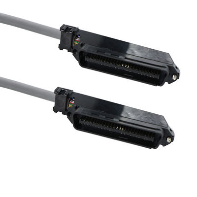 Right Angle 50-Pin Male RJ21 Telco Connector Cable with Shielded Round Cable for Voice Patch Panels or Data Distribution