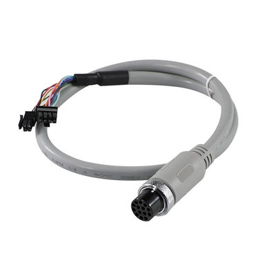 Waterproof M12 14-Pin Female Circular Connector Cable with Open Wire End for Sensor Signal Transmission or Industrial Automation