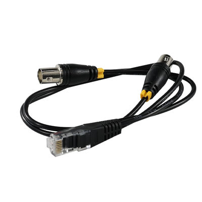 RJ45/RJ48 Male to Dual BNC Female Adapter Cable for T1/E1 Interface Signal Transmission   Coaxial Converter SplitterA