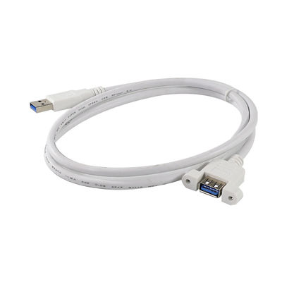 USB 3.0 A Male to Female Extension Cable with Panel Mount Screw Holes for Data Transfer and Device Extension  3ft/4ft/5ft