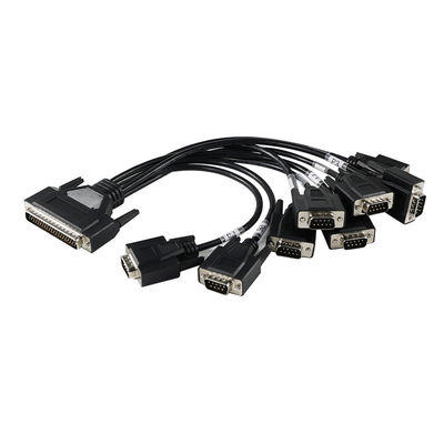 DB-62 Male to 7x DB-9 Female RS232 Breakout Cable 1.2m