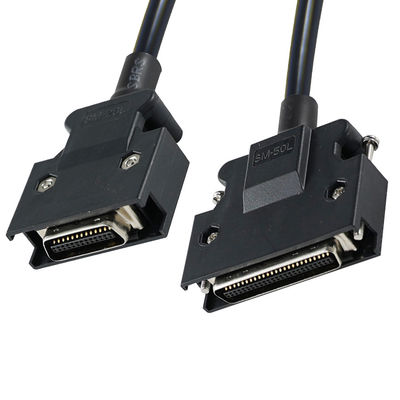 DB - 25 Male to DB - 50 Male Cable 1.2ft  Shielded for Industrial Equipment/Test Systems (25 - 50 Pin Conversion)