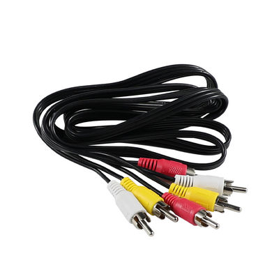 6 - Foot RCA AV Cable 3 /multi- Piece (Red/White/Yellow) for TVs/DVD Players/Game Consoles with copper - Plated Connectors