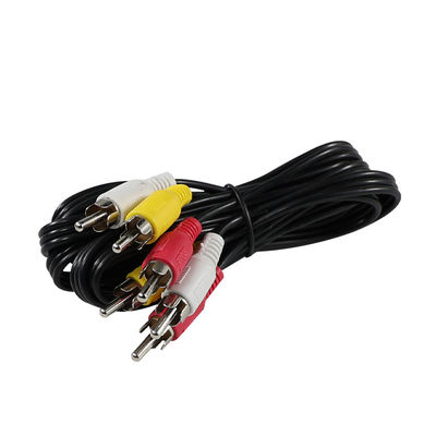 6 - Foot RCA AV Cable 3 /multi- Piece (Red/White/Yellow) for TVs/DVD Players/Game Consoles with copper - Plated Connectors