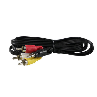 6 - Foot RCA AV Cable 3 /multi- Piece (Red/White/Yellow) for TVs/DVD Players/Game Consoles with copper - Plated Connectors