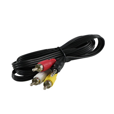 6 - Foot RCA AV Cable 3 /multi- Piece (Red/White/Yellow) for TVs/DVD Players/Game Consoles with copper - Plated Connectors