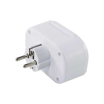 European Standard Power Plug Adapter with Dual AC Outlets, 2 USB Ports, and 1 Type-C Charging Port  250V 10A