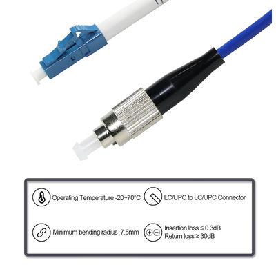 FC to LC Fiber Optic Patch Cable Singlemode Multimode for Data Center