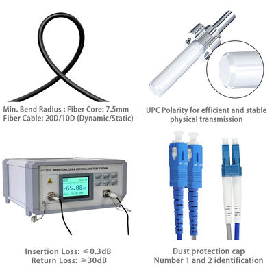 SC to LC Fiber Optic Patch Cable - Duplex Jumper Cord for Singlemode or Multimode Applications in Data Center and FTTx